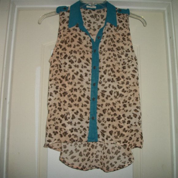 TRENDING Y2K JUNGLE ANIMAL MAGNETISIM SLEEVELESS TOP S - Picture 1 of 4
